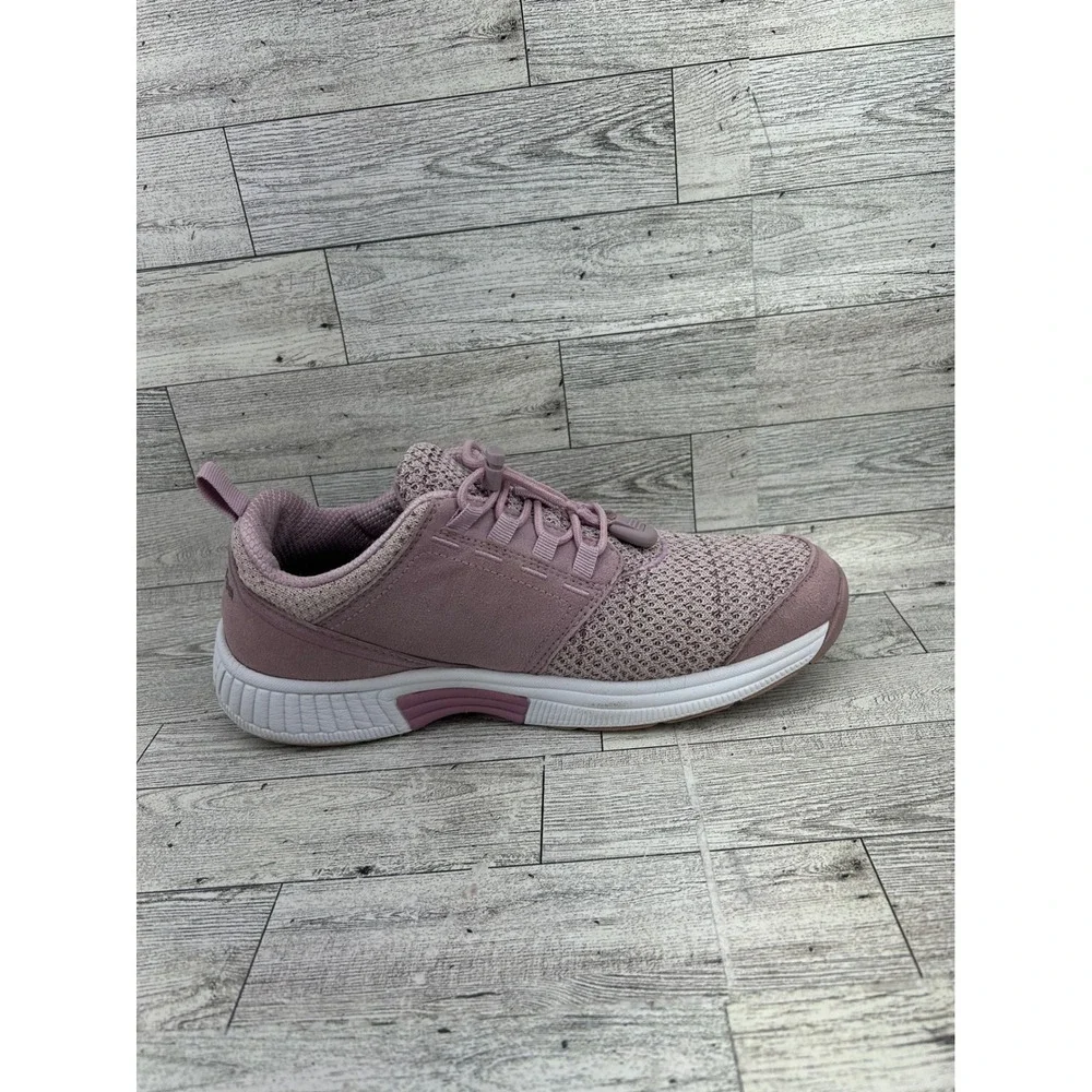 Orthofeet 846 Women 9 B Medium Mauve Pink Mesh Bungee‎ Athletic Sneakers